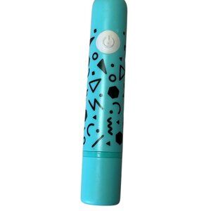 Kids Electric Battery Power Toothbrush Teal With Shape Designs Works